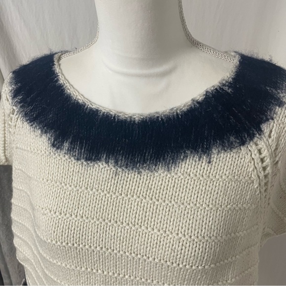 Anthropologie Field Flower Feltwork Wool Alpaca Boxy Sweater L - Picture 3 of 7